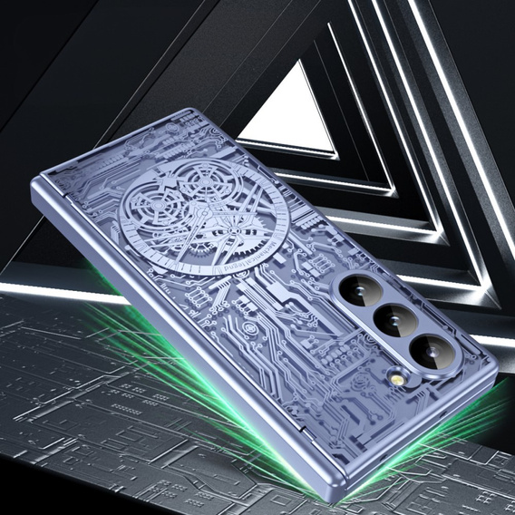 Husă pentru Samsung Galaxy Z Fold6 5G, Mechanical Legend, albastru