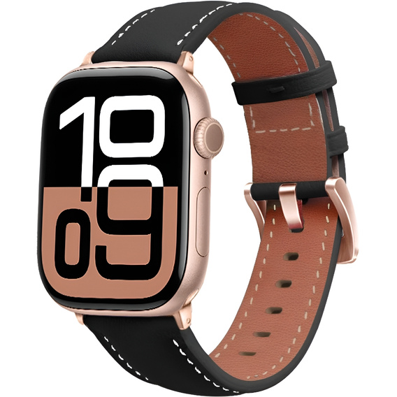 Curea din piele pentru Apple Watch 1/2/3/4/4/5/6/6/7/8/SE/Ultra 42/44/45/49mm, roz