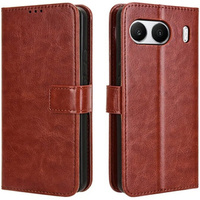 Cu clapetă pentru OnePlus Nord 4, Crazy Horse Wallet, maro