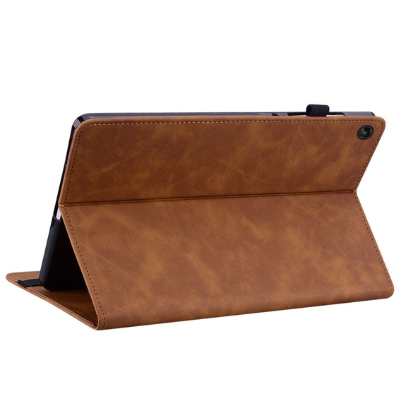 Husa pentru Lenovo Tab M10 10.1 Gen 3, Wallet Pen Slot, maro
