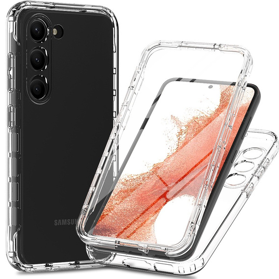 Carcasă pentru Samsung Galaxy S23, Shockproof, cu folie, transparentă