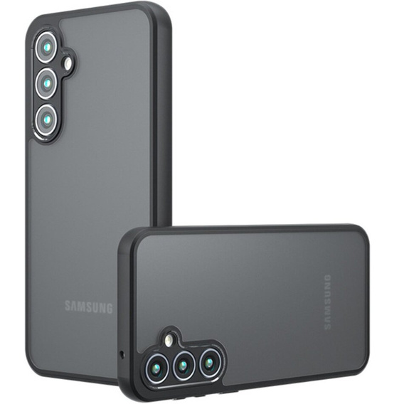 Carcasă pentru Samsung Galaxy S24+ Plus, Fusion Hybrid, cu protecție pentru camera foto, transparent / negru
