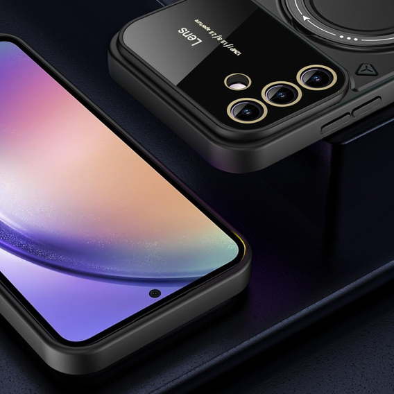 Husă blindată pentru Samsung Galaxy A55 5G, Magnetic Ring, negru