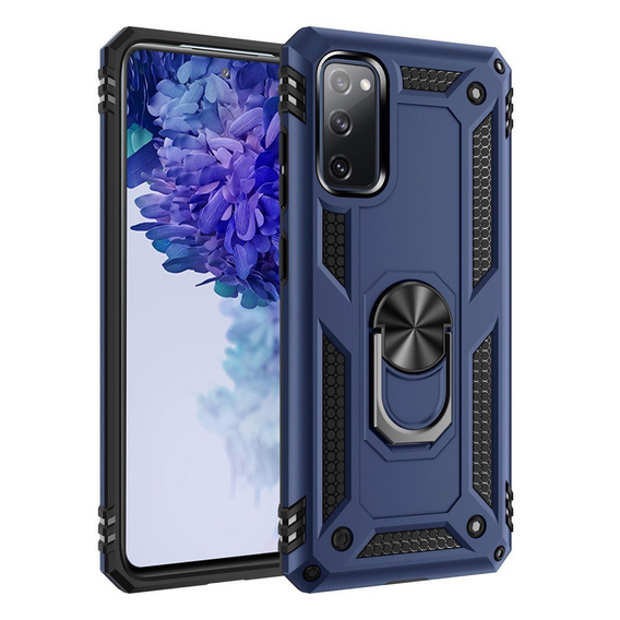 Husă blindată pentru Samsung Galaxy S20 FE, Nox Case Ring, albastru