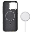 Carcasa pentru iPhone 15 Pro Max, Carbon Fiber MagSafe, negru