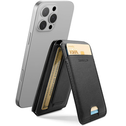 Portofel magnetic cu localizare, NFC și suport pentru iPhone 16 Pro