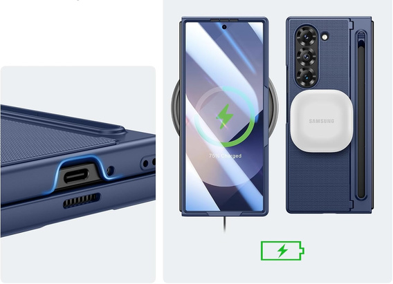 Carcasă din sticlă cu protecție completă 360° pentru Samsung Galaxy Z Fold7 5G