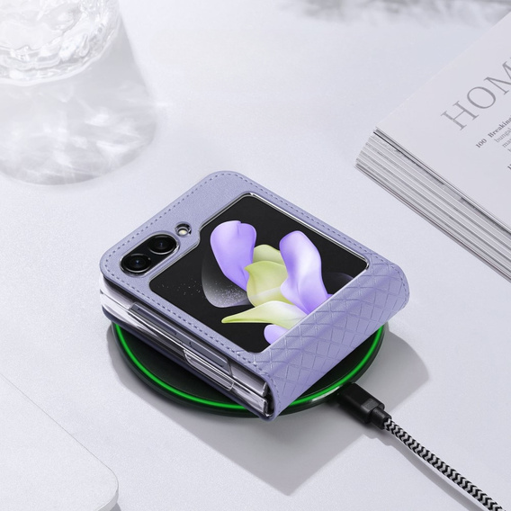 Husă Dux Ducis pentru Samsung Galaxy Z Flip5 5G, Bril, violet