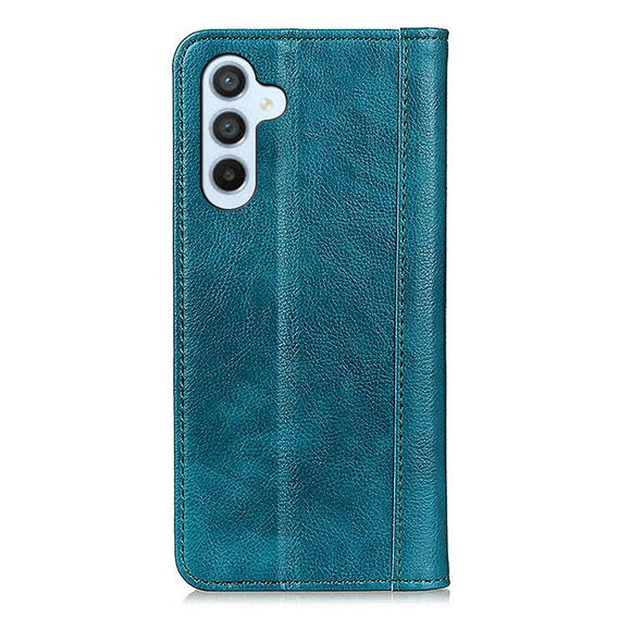 Huse pentru Samsung Galaxy A35 5G, Wallet Litchi Leather, verde