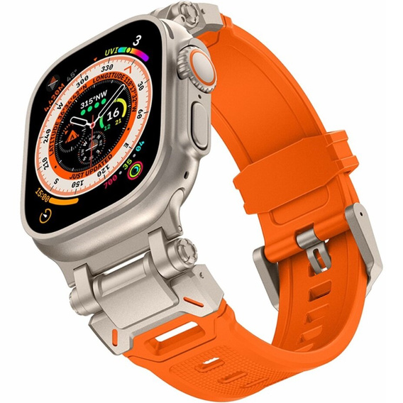 Curea ERBORD ProTech pentru Apple Watch 1/2/3/4/4/5/6/6/7/8/9/SE/Ultra/Ultra 2 42/44/45/49MM, portocaliu