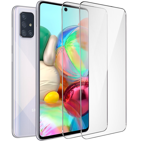 2x sticlă călită pentru Samsung Galaxy A71, ERBORD 9H Hard Glass pe ecran