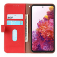 KHAZNEH RFID caz pentru OnePlus 12R, Litchi Texture, roșu