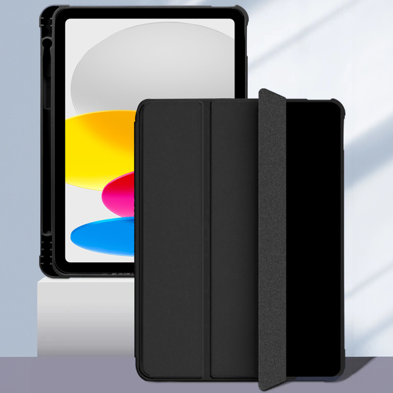 Carcasă pentru iPad 10.9 2022 10 Gen, Smart Pencil, cu suport pentru stylus, negru