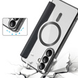 Husă RFID Wallet MagSafe Flip cu protecție pentru cameră pentru Samsung Galaxy S26 Plus, negru