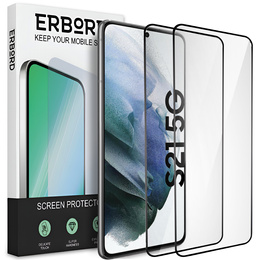 2x sticlă călită pentru Samsung Galaxy S21, ERBORD 3D pentru întregul display