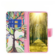 Cu clapetă pentru Realme C55, Wallet, tree of life, alb