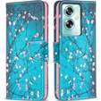Cu clapetă pentru Oppo A79 5G, Wallet, Sakura, albastru