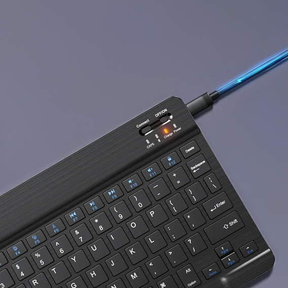 Mini tastatură fără fir Bluetooth pentru tabletă, negru