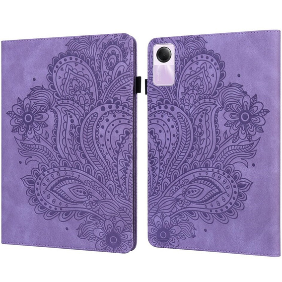 Husă cu clapetă pentru Xiaomi Redmi Pad SE 11", flower, violet