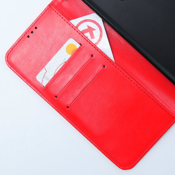 Cu clapetă pentru Xiaomi 13T / 13T Pro, Crazy Horse Wallet, roșu