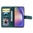 Husa cu clapetă pentru Samsung Galaxy A55 5G, 10 Card Slots Wallet, verde