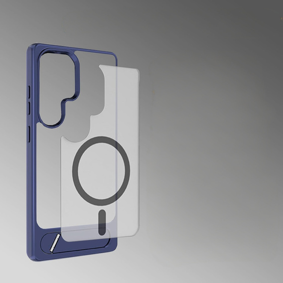 Husă pentru Samsung Galaxy S25 Ultra, Kickstand Matt Case, pentru MagSafe, albastru închis