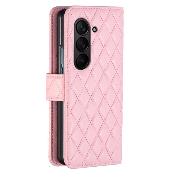 Cu clapetă pentru Samsung Galaxy Z Fold6 5G, Wallet, BINFEN COLOR, roz