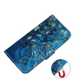 Cu clapetă pentru Samsung Galaxy A14 4G/5G, Wallet, Sakura, albastru