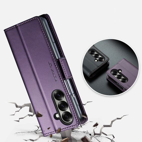 CASEME Litchi Wallet flip caz pentru Samsung Galaxy Z Fold7 5G