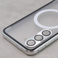 Carcasa Magnetic Dual Glass MagSafe pentru Samsung Galaxy S23, de argint