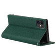 Husă din piele pentru iPhone 11, ERBORD Grain Leather, verde