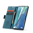 Husa CASEME pentru Samsung Galaxy Note 20 Ultra, Leather Wallet Case, verde