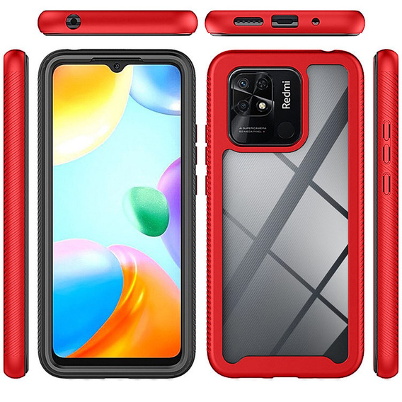 Carcasă pentru Xiaomi Redmi 10C, Shockproof, cu folie, albastru