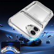 Husă pentru iPhone 16 Plus, Card Holder Kickstand, transparent