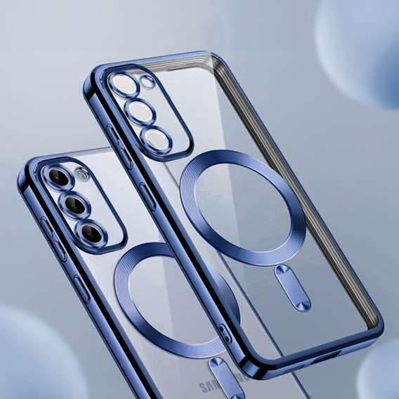 Husă pentru Samsung Galaxy S23 Plus, Electro MagSafe, albastru închis + Sticlă pentru ecran
