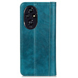 Husa cu clapetă pentru Honor 200 Pro 5G, Split Leather, verde