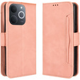 Cu clapetă pentru Realme Note 70T 4G, Card Slot, roz