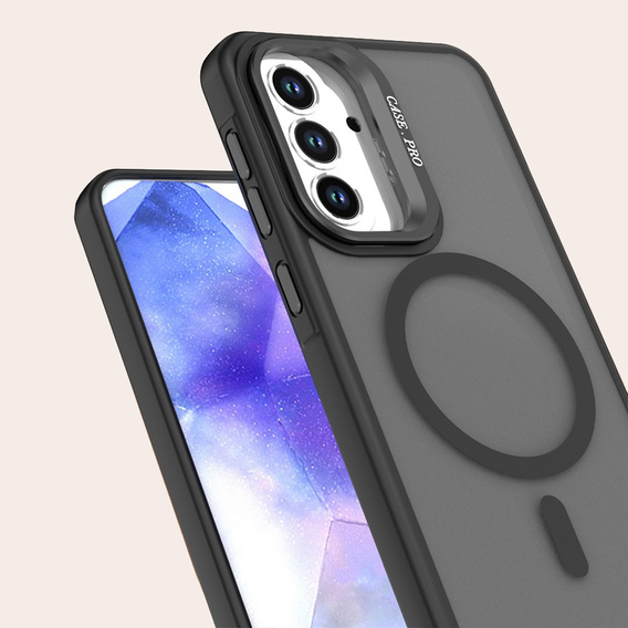 Husă tactilă cu suport MagSafe pentru Samsung Galaxy A37 5G, negru