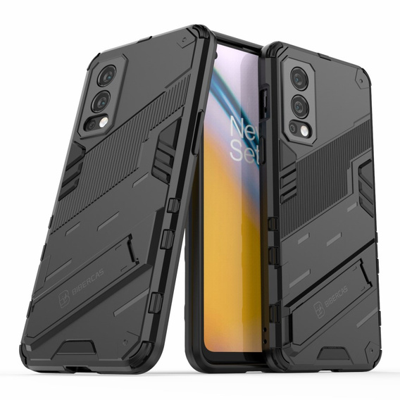 Husa pentru OnePlus Nord 2 5G, Military kickstand, albastru