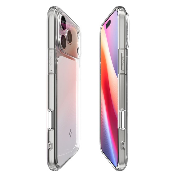 Husă Spigen MagSafe pentru iPhone 17 Pro Max, Ultra Hybrid „T”, transparentă/albă