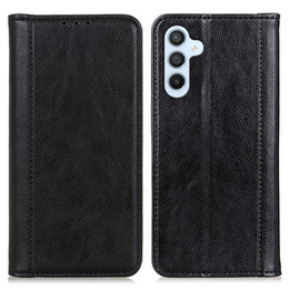 Huse pentru Samsung Galaxy A35 5G, Wallet Litchi Leather, negru