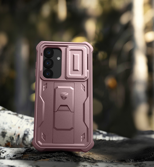 Husă blindată pentru Samsung Galaxy S25, Dexnor Full Body (Two Frames), roz