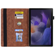 Husă pentru Samsung Galaxy Tab A9+, Classic, cu spațiu pentru stylus, maro