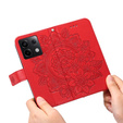 Cu clapetă pentru Xiaomi Redmi Note 13 Pro 5G, Mandala, roșu