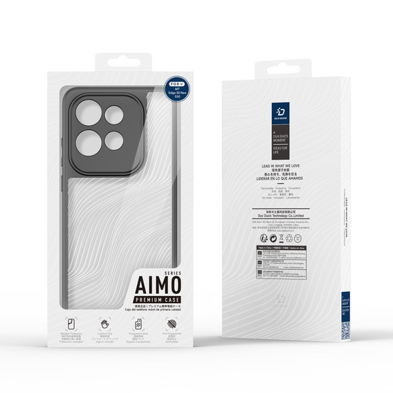Husa DuxDucis pentru Motorola Edge 50 Neo / Motorola ThinkPhone 25, Aimo case, transparent / negru