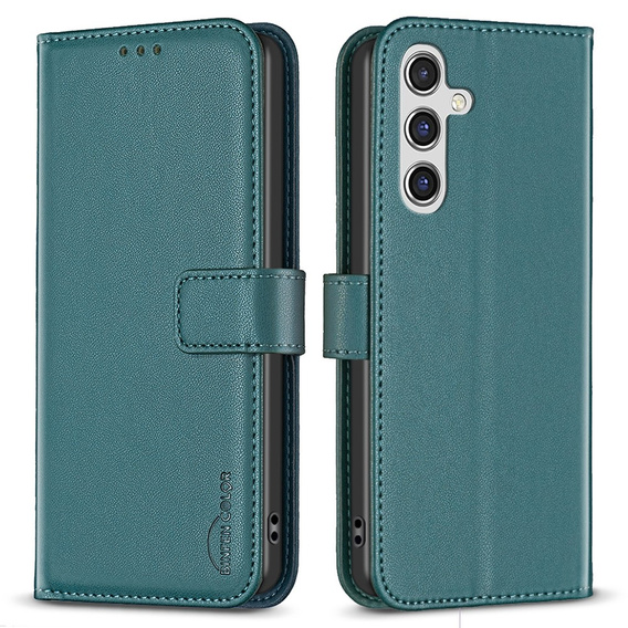 Cu clapetă pentru Samsung Galaxy A55 5G,BINFEN Wallet, verde