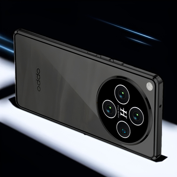 Husa pentru Oppo Find X8 Pro, Magnetic Dual Glass, negru