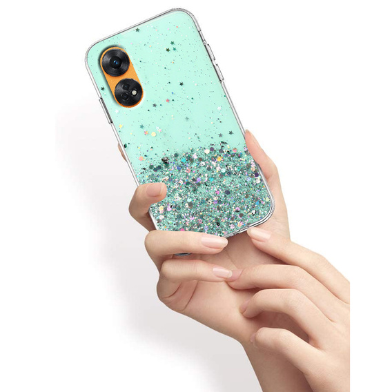 Huse pentru Oppo Reno8 T, Glittery, verde