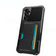 Husa pentru Samsung Galaxy A55 5G, Card Holder Kickstand, negru