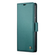 Husa cu clapetă CASEME pentru Samsung Galaxy A54 5G, Litchi Wallet, verde